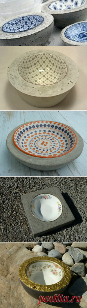 DIY Cuencos Finos Fundidos en Cemento (Jardín)