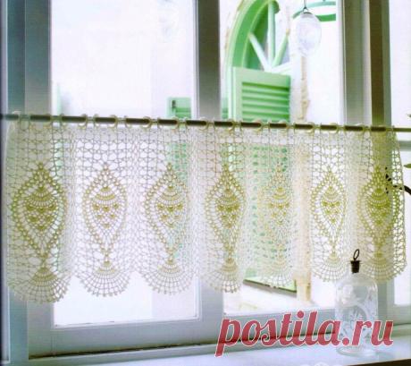 Вяжем ананасовые занавесочки