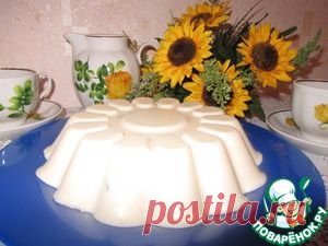 Бланманже творожное с виноградом - кулинарный рецепт