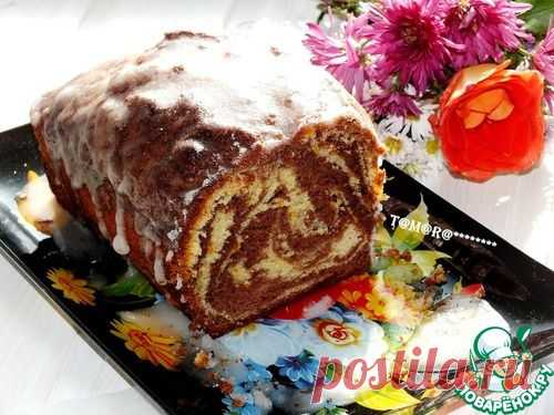 Апельсиновый кекс с сахарной глазурью.