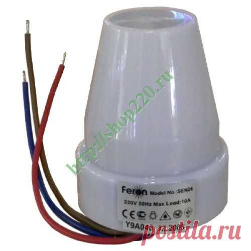 Купить датчик освещенности (фотореле) IP44 10А LXP-02, SEN26, 263.7, vdl4642, Feron