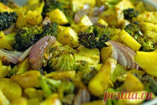 Запеченный картофель с брокколи. Рецепты для настоящих гурманов.