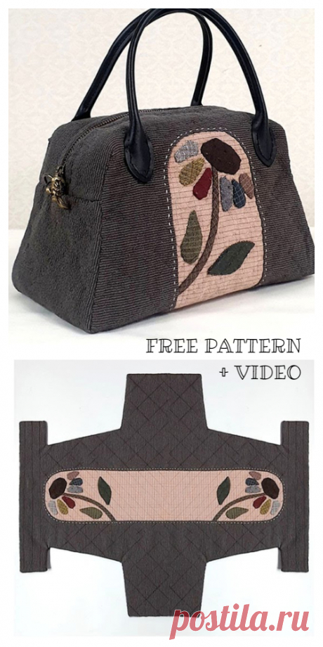 DIY One-Piece Fabric Quilt Bag Free Sewing Pattern + Video | Fabric Art DIY