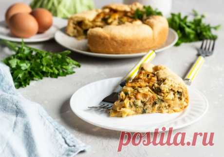 Пирог с молодой белокочанной капустой и яйцами / Меню недели
