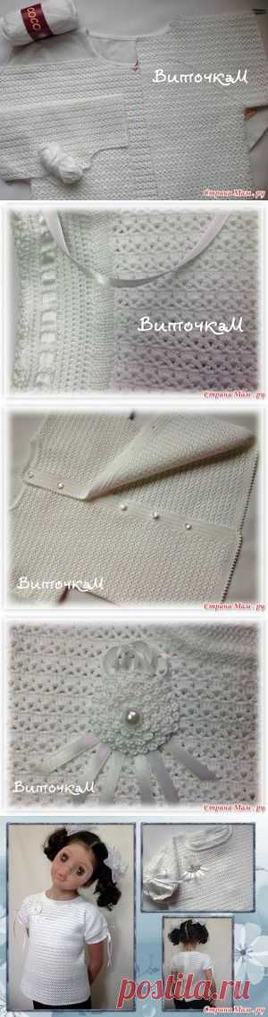 Кофточка крючком. "Школьница" называется. + описание | razpetelka.ru
