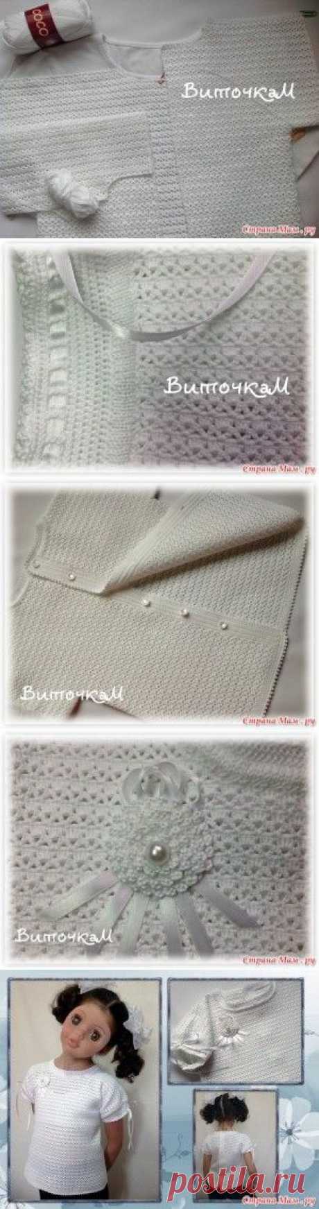 Кофточка крючком. &quot;Школьница&quot; называется. + описание | razpetelka.ru