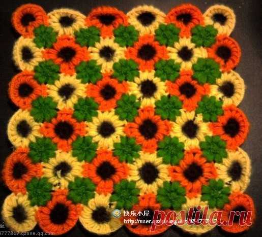 Вязаный коврик