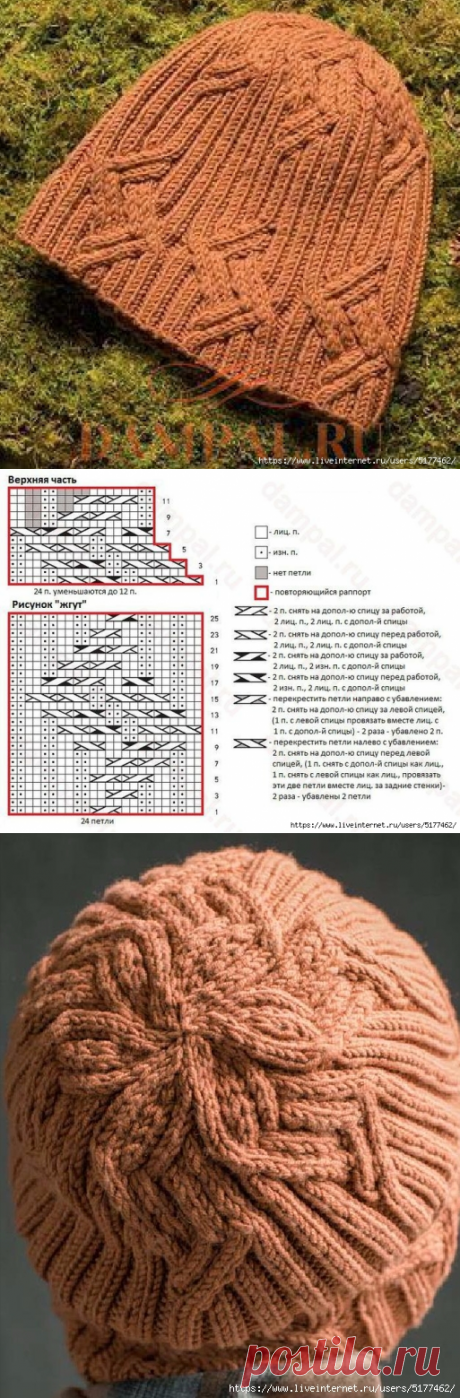 Мужская вязаная шапка «Parallelogram»