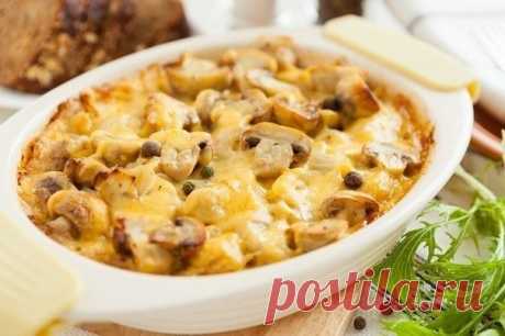 Запеканка с картофелем и грибами