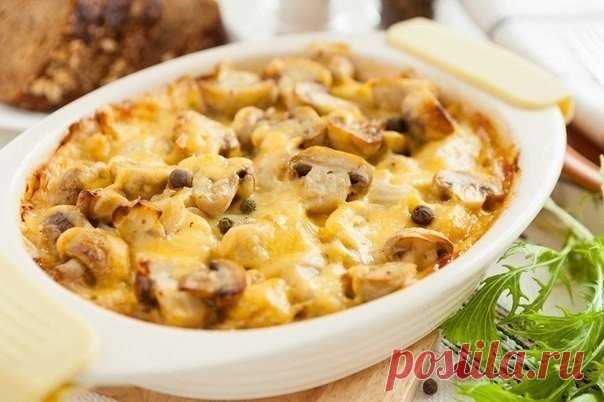 Запеканка с картофелем и грибами