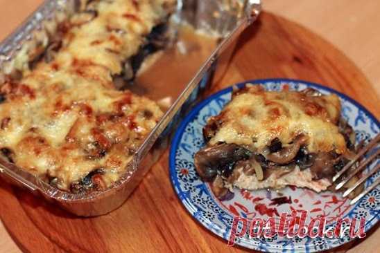 Куриное филе запеченное с грибами / Мамина лаборатория