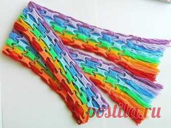 Идея для многоцветного шарфика