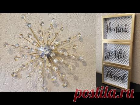 2 Quick and Easy Dollar Tree DIY's| Dollar Tree DIY Gold and Silver Wall Decor Ideas