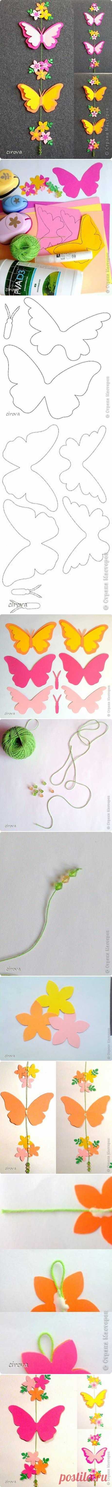 DIY Paper Butterfly Mobile