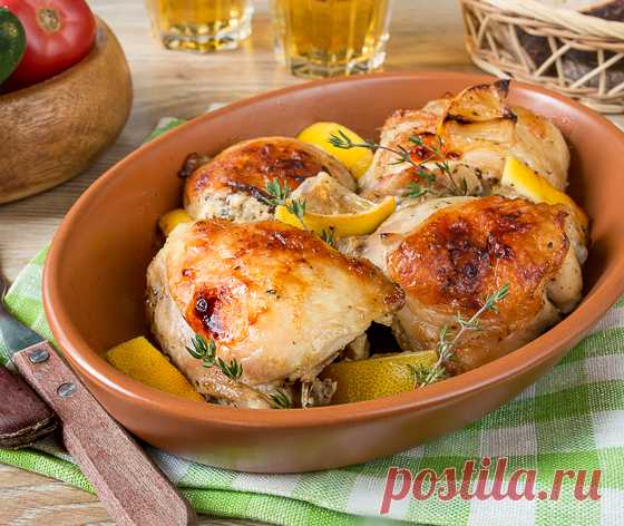 Курица, запеченная с лимоном на Вкусном Блоге Апдейт фото к рецепту от 29.06.2010. После долгого перерыва возобновляю добавление рецептов. Эту курицу я успела приготовить в день аварии, так что это последний рецепт из самостоятельно приготовленных. Все остальное, что будет появляться в ближайший месяц – совместный труд с моим дорогим мужем. Эта курица готовится предельно просто. Важное замечание:…