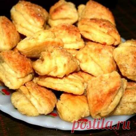 Творожные конвертики или слойки, «ушки», «гусиные лапки»  - очень вкусные!