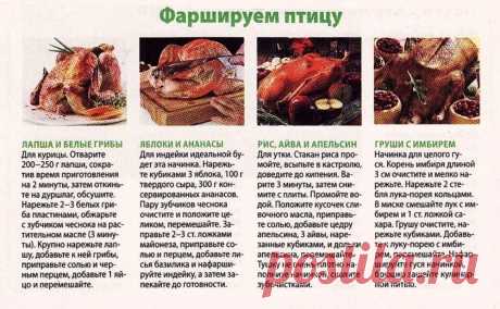 Фаршируем птицу
