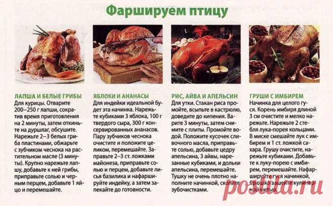 Фаршируем птицу