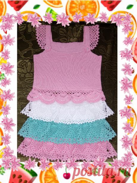 Топ к ранее связанным шортикам и юбочка