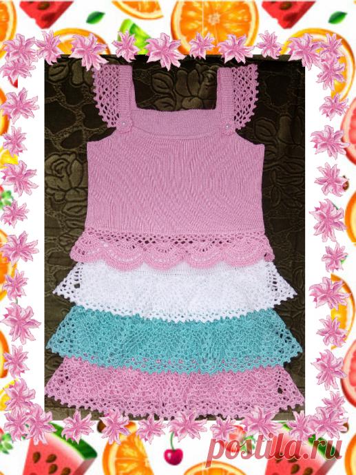 Топ к ранее связанным шортикам и юбочка