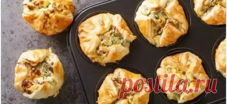 Греческие маффины с фетой и шпинатом