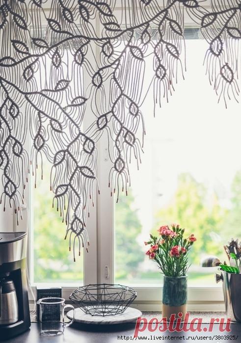 Занавесочки в технике макраме