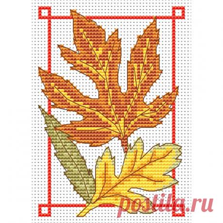 Осенние листья. Схема вышивки крестом. Нет ничего приятней, чем занятия сезонным рукоделием. Вряд ли лето вас вдохновляет на пошив снеговиков из фетра, а зима - на изготовление пляжных принадлежностей. Вот и осенью нужно искать осеннее. И уж если вышивать, то яркие краски этой поры. А это конечно же листья!