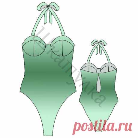 Выкройка женского купальника | Шкатулка