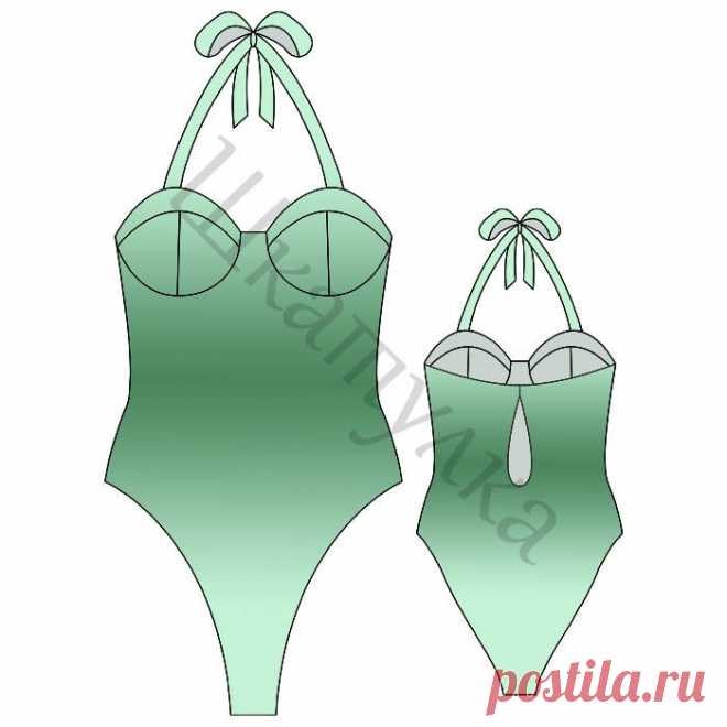 Выкройка женского купальника | Шкатулка