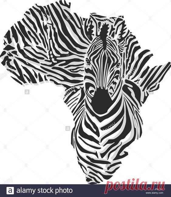 animal, africa, zebra, abstract, continent, vector, map, atlas, map of the Stock Vector Image & Art - Alamy