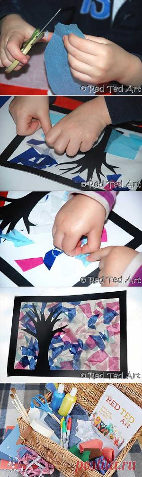 Kids Crafts: 4 Seasons - Winter Colours - Red Ted Art's Blog