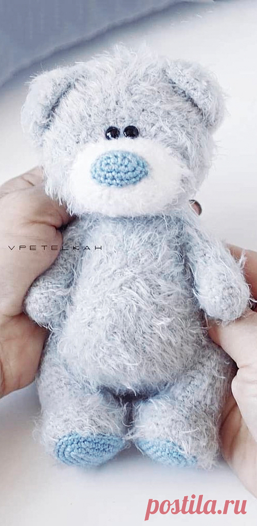 PDF Мишка Поль крючком. FREE crochet pattern; Аmigurumi animal patterns. Амигуруми схемы и описания на русском. Вязаные игрушки и поделки своими руками #amimore - Медведь, медвежонок, мишка.