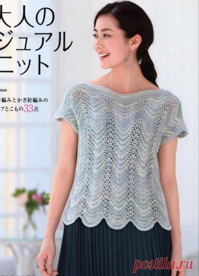 Стильные японские модели вязаных топов. | Asha. Вязание и дизайн.🌶 | Яндекс Дзен
