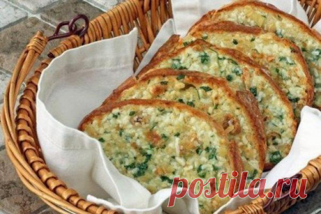 Хлеб с чесночным маслом в духовке