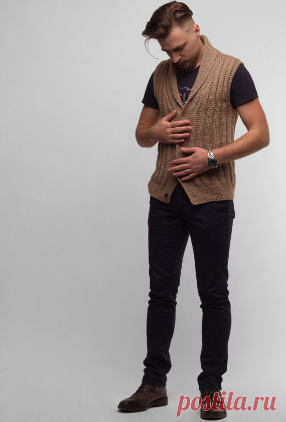 Sweater Vest. Knit Vest, knit sweater vest, Men's vest  For Best Fit: We usually make our products according to individual measurements. While you post order, please include: 1. Chest circumference 2. Waist circumference 3. Your height  How to choose your size while placing order: You may see that price depends on size, here is some details