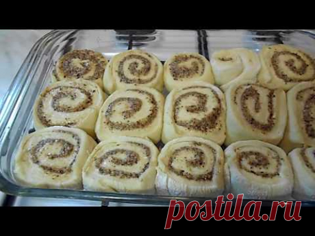 КАК ПРИГОТОВИТЬ ОРЕХОВУЮ НАЧИНКУ ) БУЛОЧКИ С ОРЕХОВОЙ НАЧИНКОЙ
