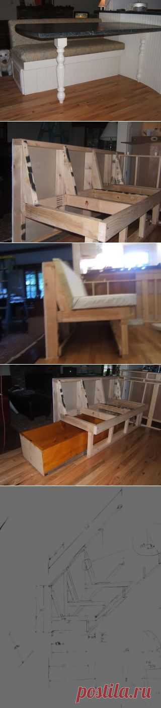 DIY Banquette with Coffin Drawer - Pics