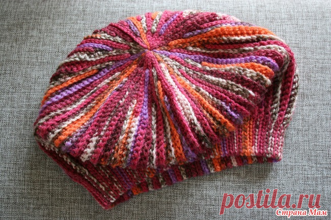 Берет в технике Slip Stitch Crochet (крючком соединительными столбиками) - Страна Мам