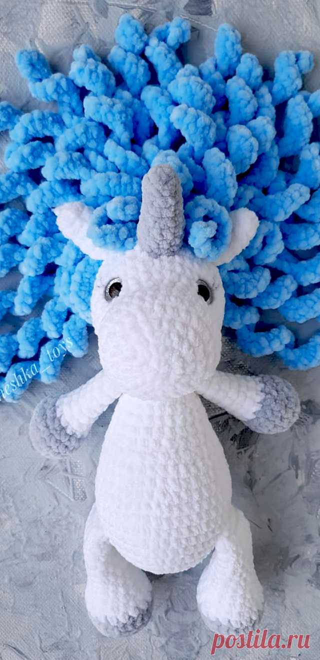 PDF Единорожка Лили крючком. FREE crochet pattern; Аmigurumi doll patterns. Амигуруми схемы и описания на русском. Вязаные игрушки и поделки своими руками #amimore - плюшевый единорог, единорожка из плюшевой пряжи.