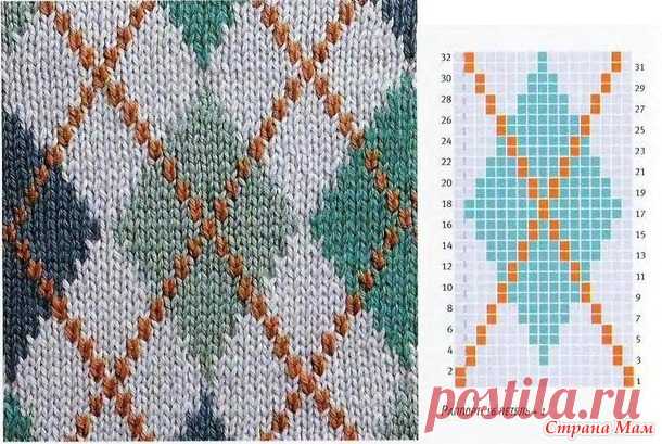Техника жаккардового вязания. Часть вторая. Узоры. - Жаккард - Страна Мам