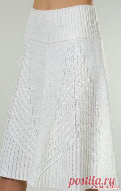 Юбка, связанная спицами