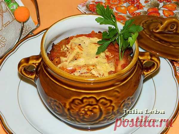 МАРИНОВАННАЯ КУРИНАЯ ГРУДКА В ГОРШОЧКАХ