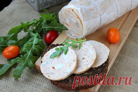 Домашняя колбаса из курицы - прекрасная замена магазинному варианту!