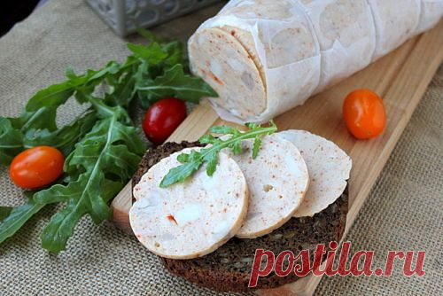 Домашняя колбаса из курицы - прекрасная замена магазинному варианту!