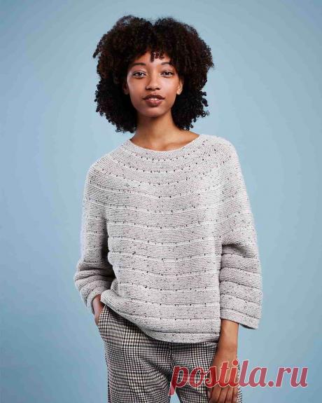 Эта симпатичная кофточка вяжется по кругу