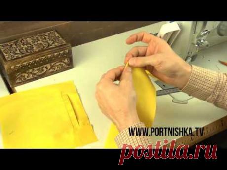 Как сшить карман листочку с цельнокроенным клапаном Часть 3 - YouTube