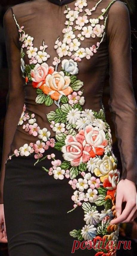 Вышивка одежды - идеи