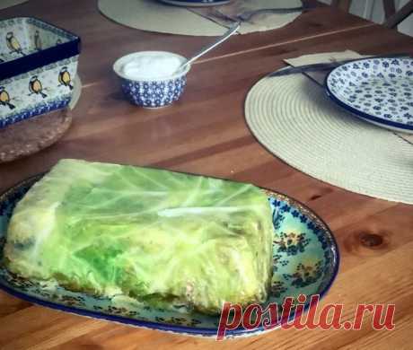 Шарлотка с фаршированной капустой
