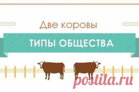 Политические режимы на примере коров
Феодализм:

У Вас есть две коровы. Ваш хозяин забирает часть молока.

Социализм:

У вас есть 2 коровы. Одну вы отдаете соседу.

Коммунизм: