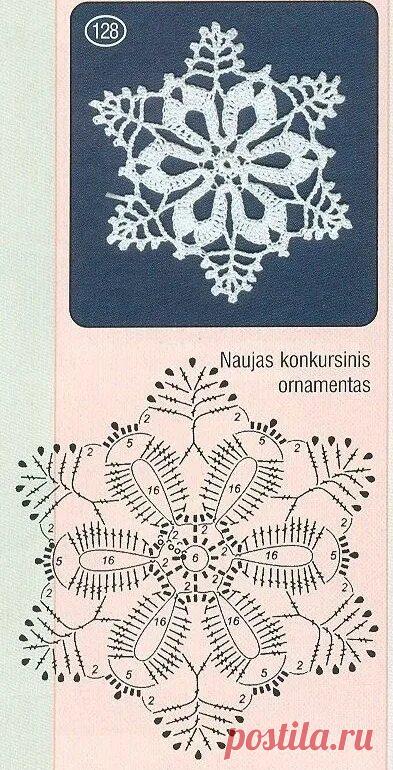 связать крючком новогодние снежинки схемы и описание: 2 тыс изображений найдено в Яндекс Картинках